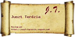 Juszt Terézia névjegykártya